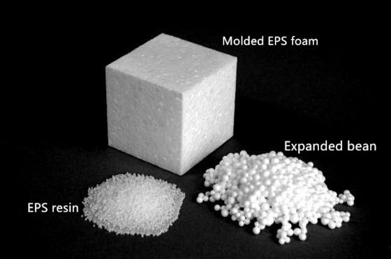 Les perles de polystyrène sont séchées sans effort. Les perles de polystyrène sont pré-expandées par la machine.
